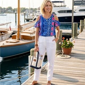 Open Shoulder Top Vibrant- Spring Top, Summer, Lilly Pulitzer Like!